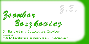 zsombor boszkovicz business card